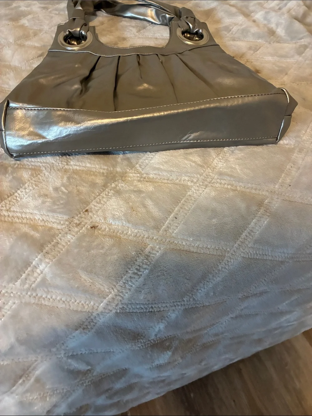 Girls Metallic Silver Shoulder Bag - Kids Accessories
